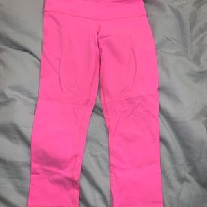 Lululemon neon pink crops,4